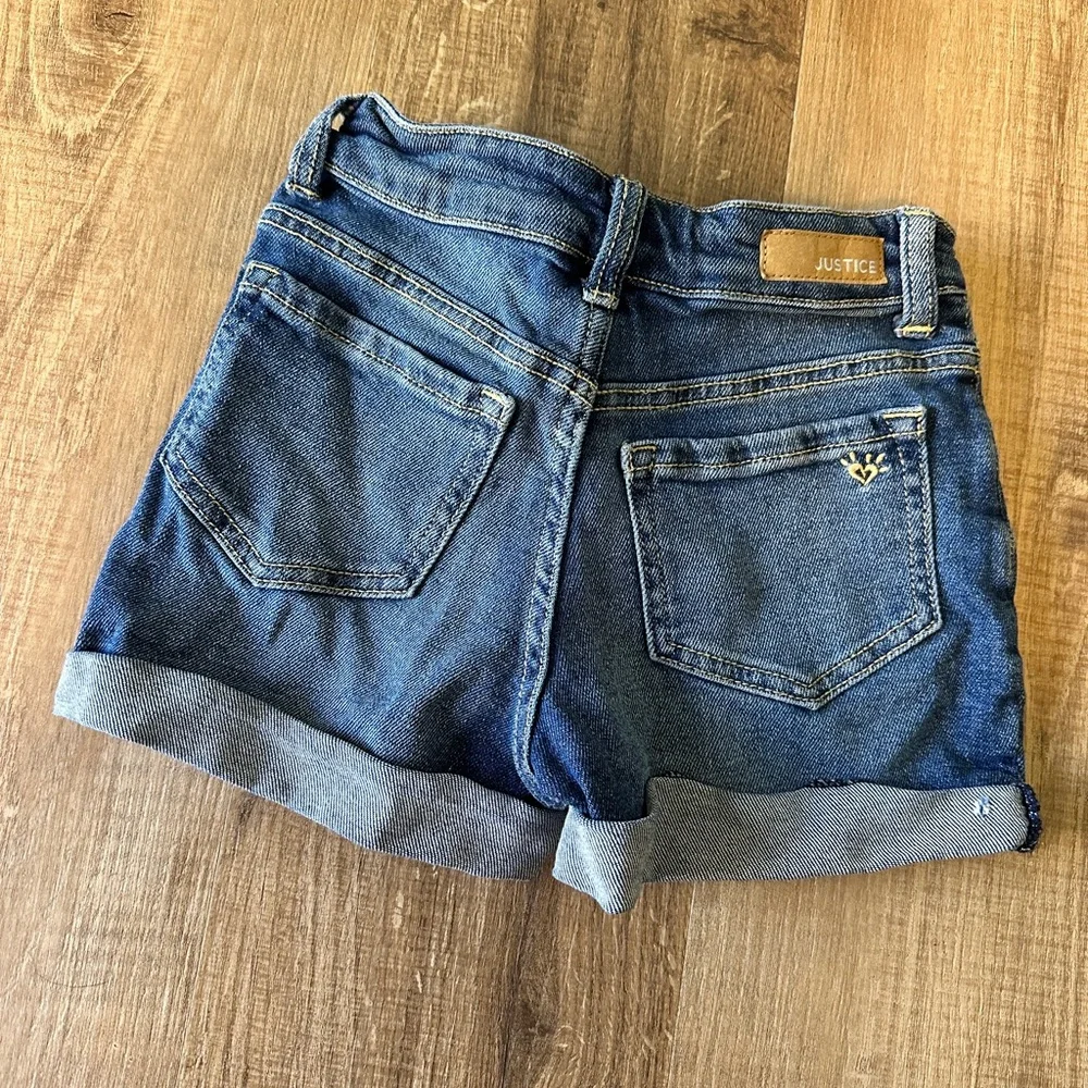 Justice Girls‎ Size 8 Blue Denim Shorts